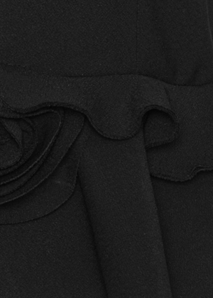 Fleuri v-neck flower top Sort ROTATE